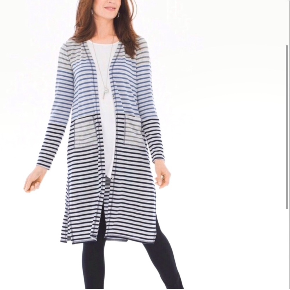Zenergy Chicos Striped Cardigan Duster